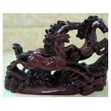 Chinese Red Resin Galloping Horses
