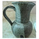 Signed Handmade Stoneware Pottery Jug