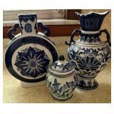 Blue and White Ceramic Vases