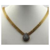 10k Gold Necklace w/Diamonds