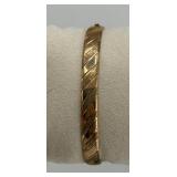 10K Gold Hinged Bangle Bracelet
