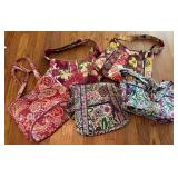 5pc Vera Bradley Floral Handbags