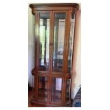 Traditional Lighted Wooden Curio Cabinet