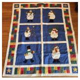 Snowman-Themed Quilt with Blocks