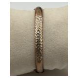 Sterling Hammered Bangle Bracelet