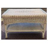 White Wicker Coffee Table