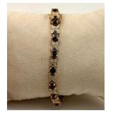 Sterling Bracelet w/Gemstones