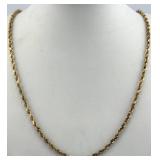 10K Gold Rope Chain Necklace
