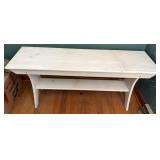 Wooden Bench with Shelf