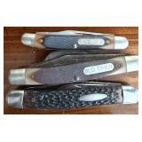 Three Old Timer Pocket Knives