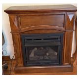 Wooden Gas Fireplace With Logs