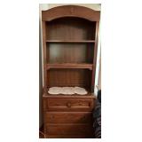 Wooden Hutch with Shelves and Drawers