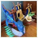 Two Plastic Pirate Ships