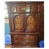 Bassett Wooden Armoire with Drawers