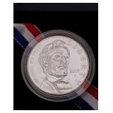 2009 Abraham Lincoln Comm. Unc Silver Dollar Coin