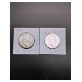 (2) 1958 Franklin Half Dollars