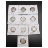 (10) Mixed Date Liberty Head Nickels
