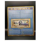 Alabama Commemorative Colorized $2 Bill