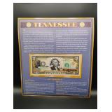 Tennessee Commemorative Colorized $2 Bill