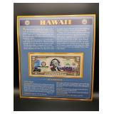 Hawaii Commemorative Colorized $2 Bill