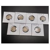 (7) Assorted Date Buffalo Nickels