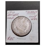 1910 Barber Silver Half Dollar