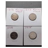 (4) 1858 Flying Eagle Cents