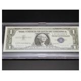 1957 B - $1 Silver Certificate w Blue Seal, Uncirc