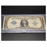 1923 - $1 Large Bill Silver Certificate with Blue