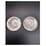 1964 P & D Kennedy Silver Half Dollars