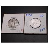 (2) Standing Liberty Quarters