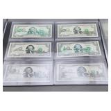 (6) $2 Bills - State Commemoratives