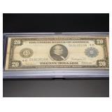 1914 - $20 Large Bill with Blue Seal