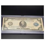 1914 - $10 Large Bill with Blue Seal