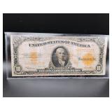 1922 $10 Large Bill Gold Certificate