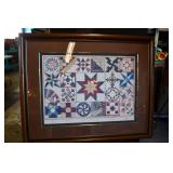 Patchwork Quilt Squares Framed Artwork