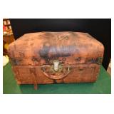 Vtg Frank Henderson Regalia Leather Suitcase