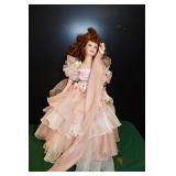 Vtg Collectors Choice Porcelain Doll w/ Stand