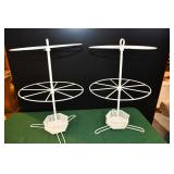 Pair of 2 Tier Revolving Display Stands