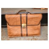 Vintage Leather Satchel w/ Key