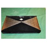 Vtg Lewis Black Velvet Clutch Purse