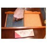 Vtg Chalk & Cork Board w/ Chalk