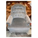 Broyhill Velvet Swivel Rocking Chair