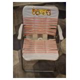 Vtg Childs Critter Sitters Vinyl Folding Chair