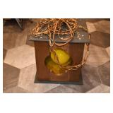 Vtg Wood Hanging MCM Light