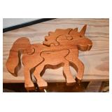 Solid Wood Horse Puzzle