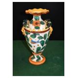 Vtg Italian Majolica Style Ceramic Vase