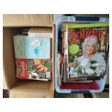 2 Boxes of Cookbooks and Magazines