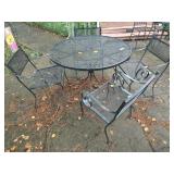 Metal Outdoor Table & 4 Chairs