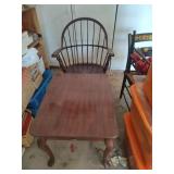Vintage Barrel Back Chair & Side Table